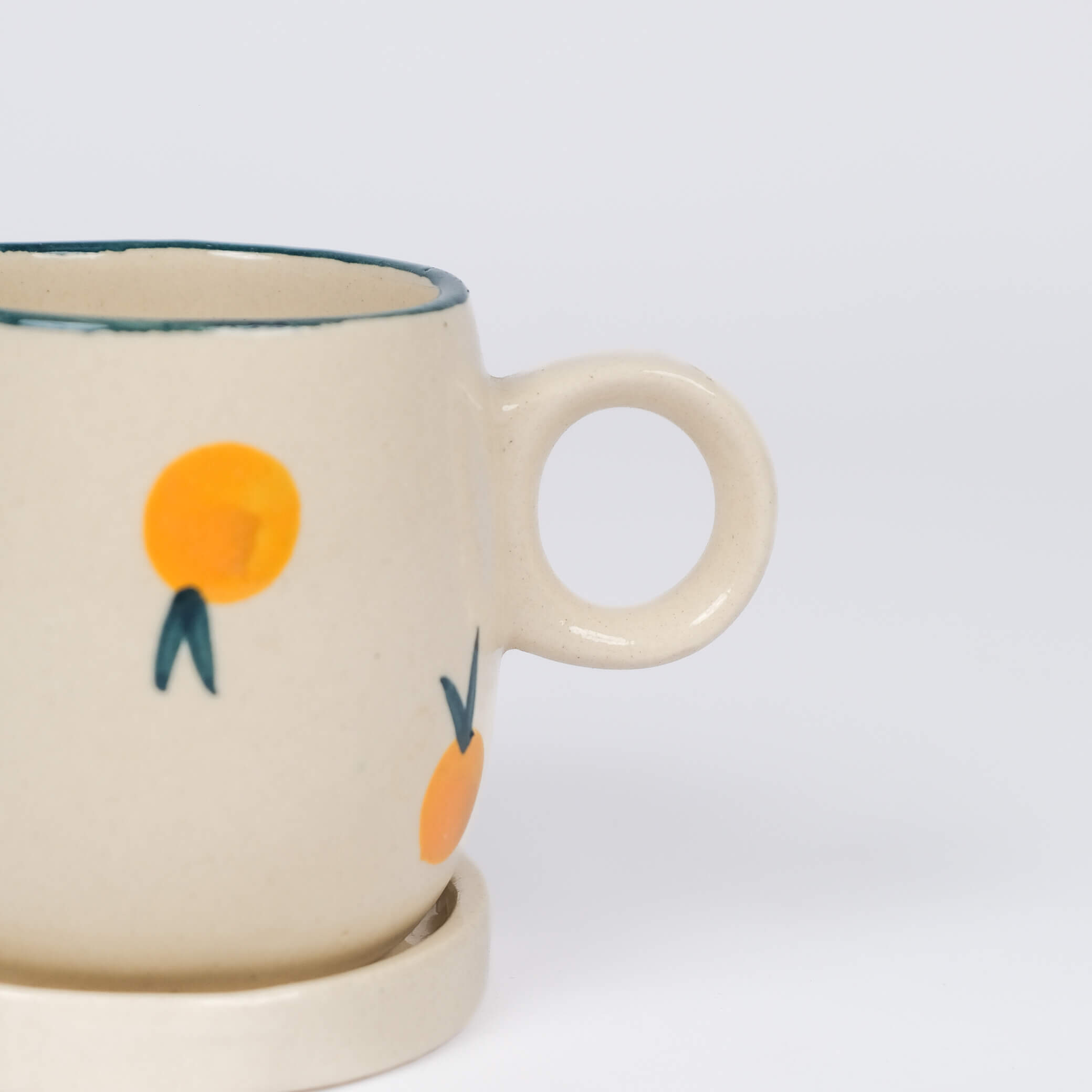 Berry Print Mug & Saucer Set – Blueberry & Yellowberry