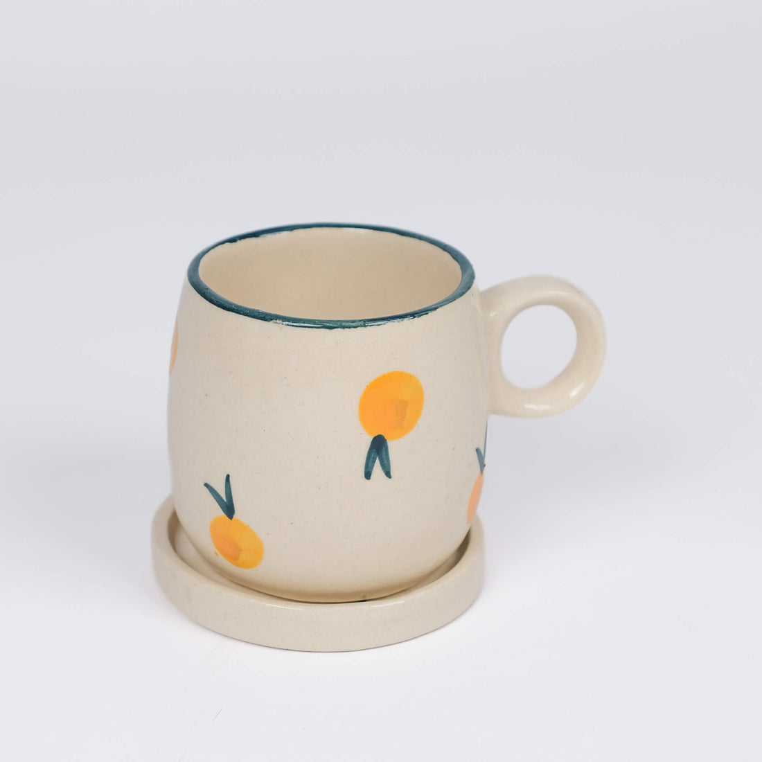 Berry Print Mug & Saucer Set – Blueberry & Yellowberry