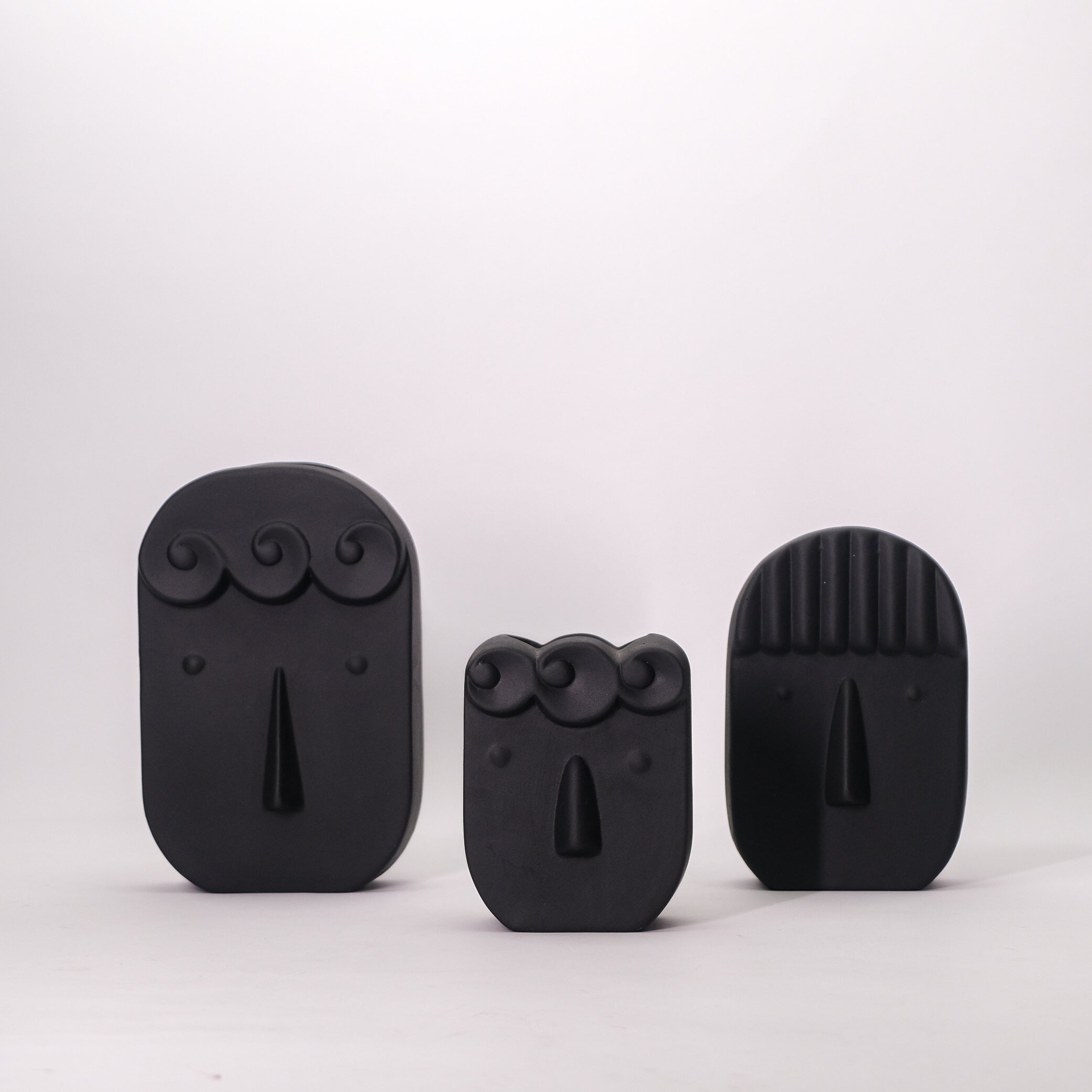 Faceprint Vase Trio – Set of 3