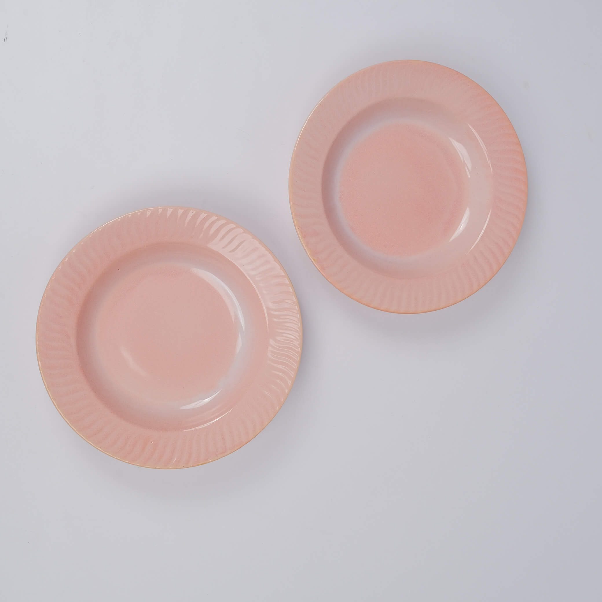 Blush Ribbed Appetiser Plates (Set of 2)
