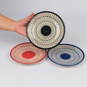 Chevron Canvas Plates (Set of 2)