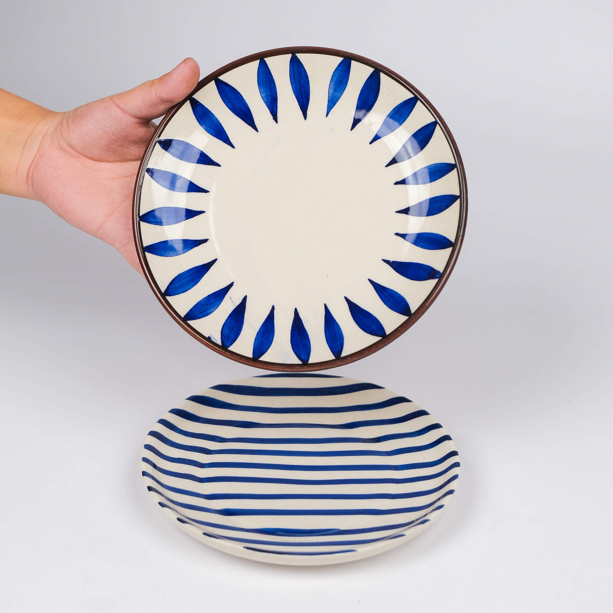 Indigo Canvas Plates (Set of 2)