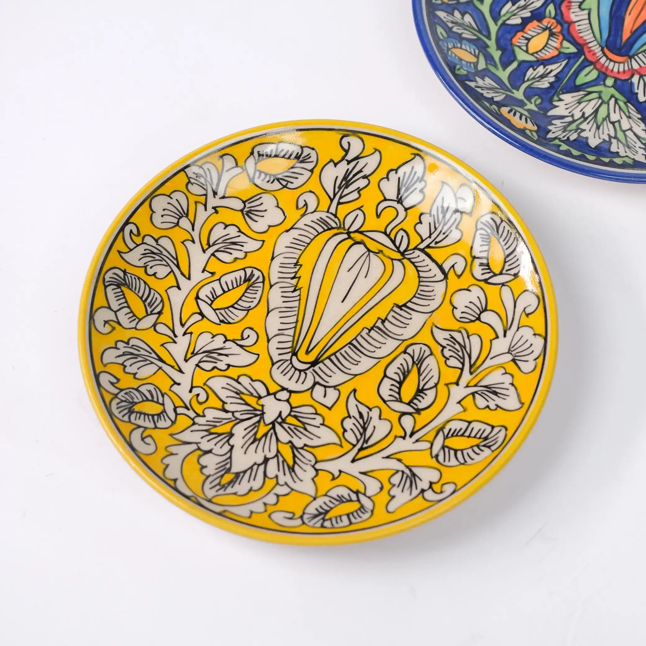 Mughal print Canvas Plates (Set of 2)