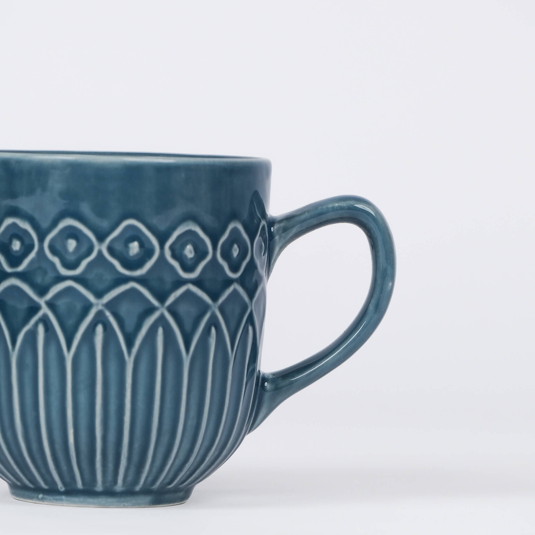 Embossed Kolam Serenity Mug