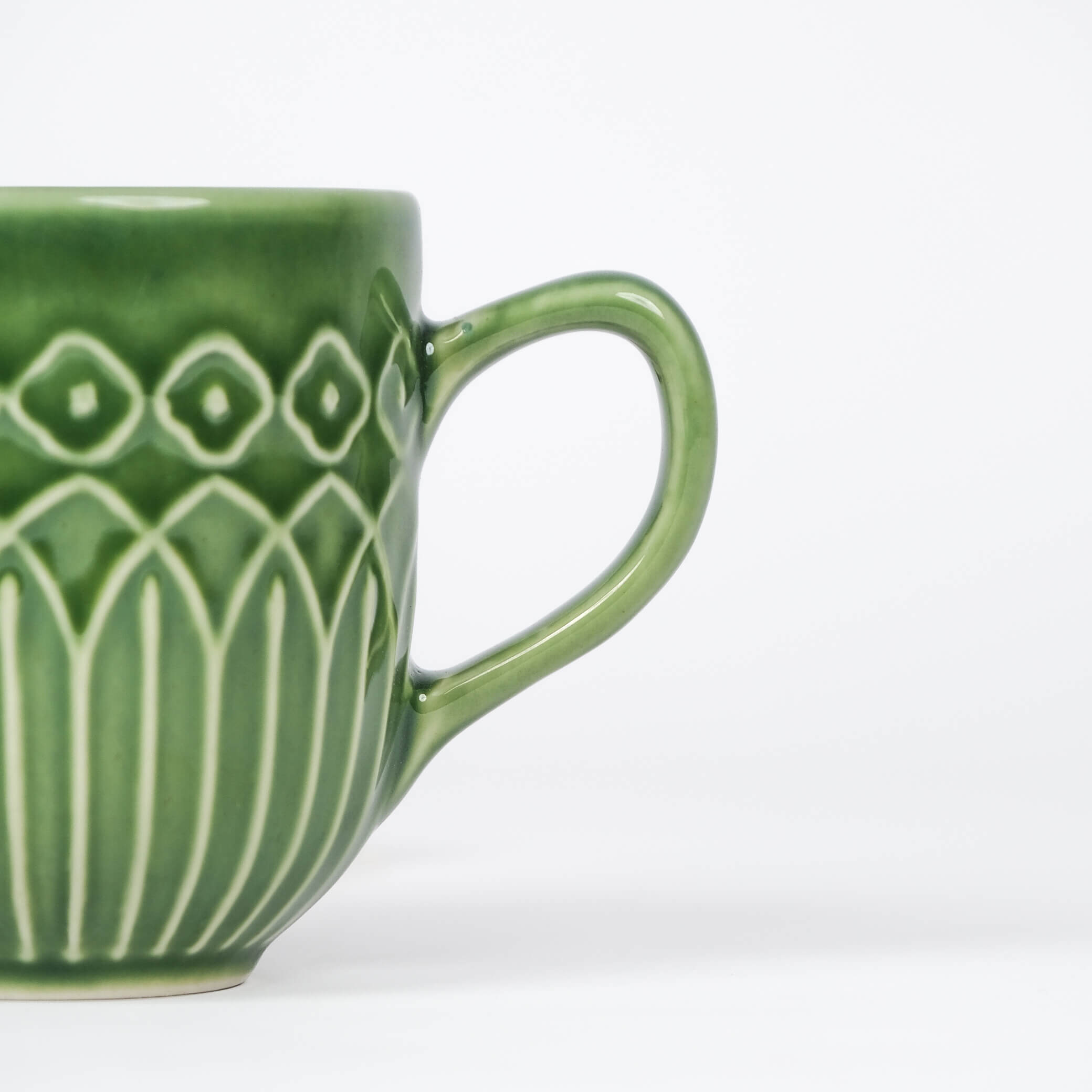 Embossed Kolam Serenity Mug