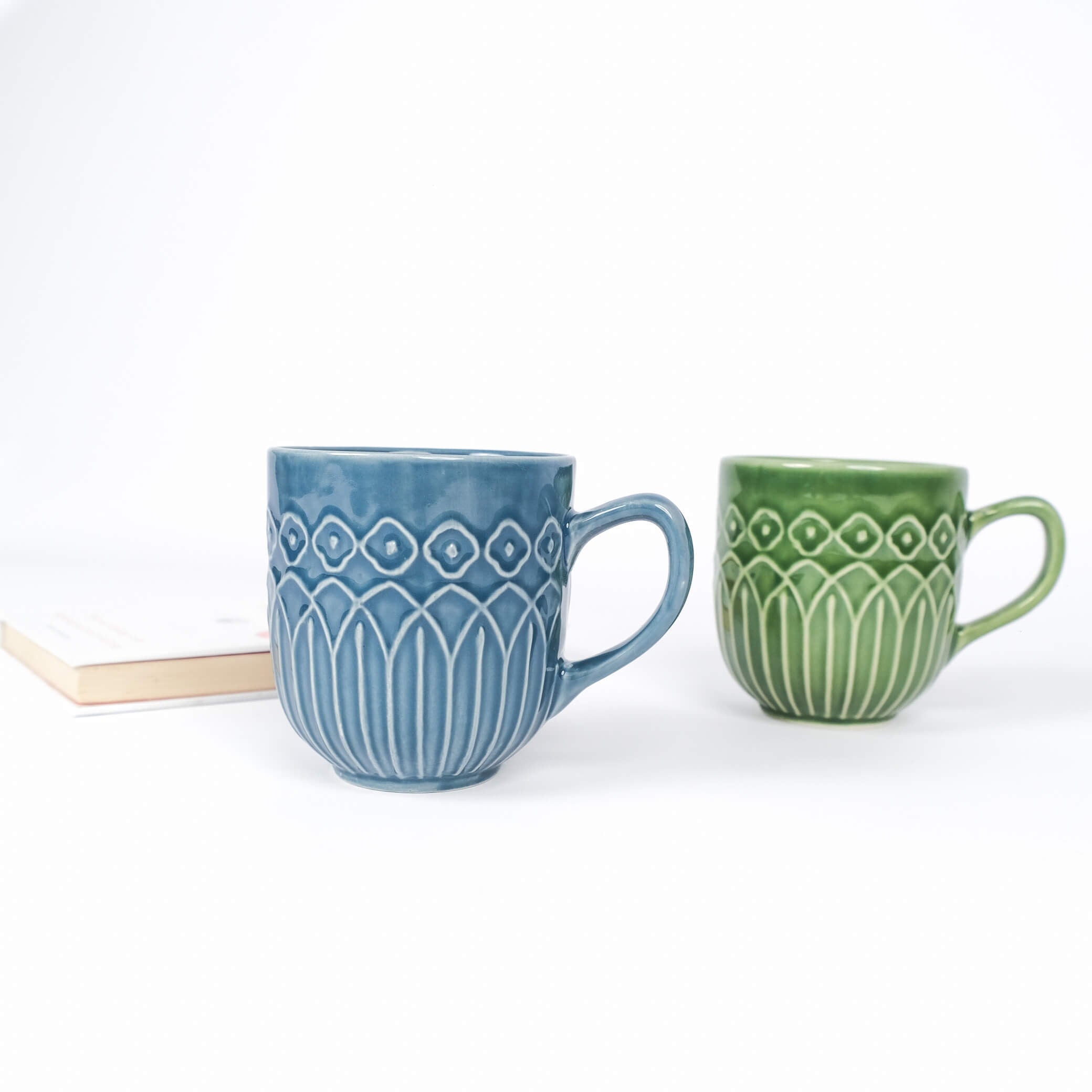 Embossed Kolam Serenity Mug