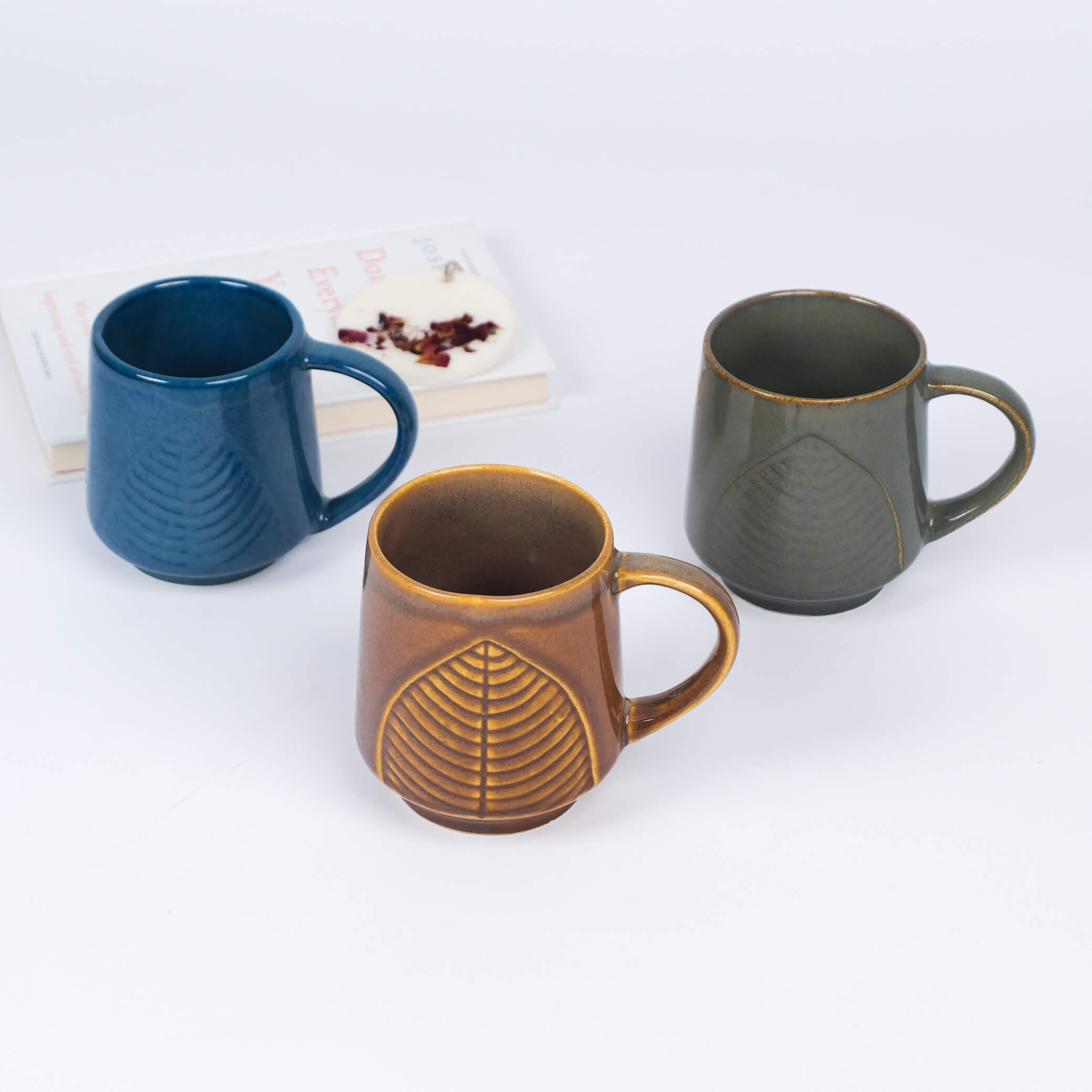 Leaf Imprint Mugs