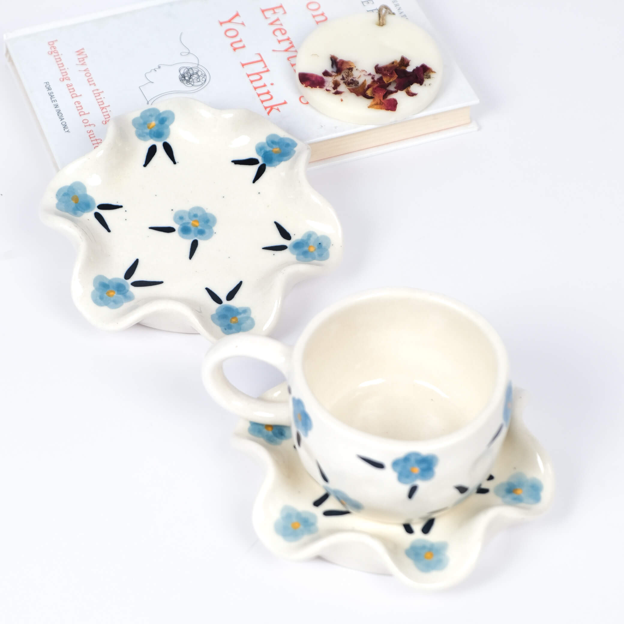 Pinterest-y Flower Coffee Mugs & Saucer set