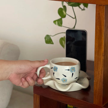 Pinterest-y Flower Coffee Mugs & Saucer set