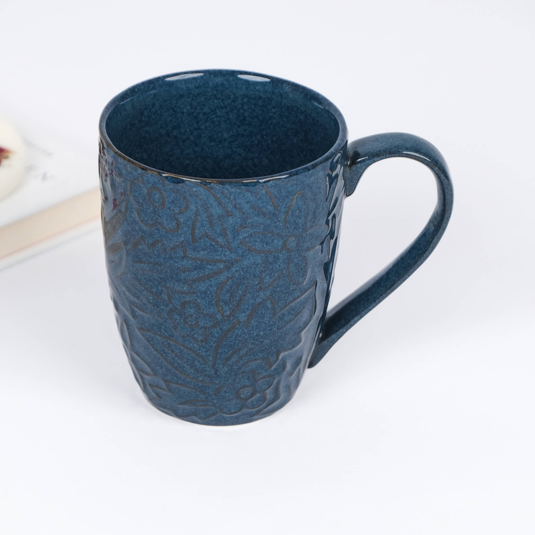 Embossed Porcelain Mug (Set of 2)
