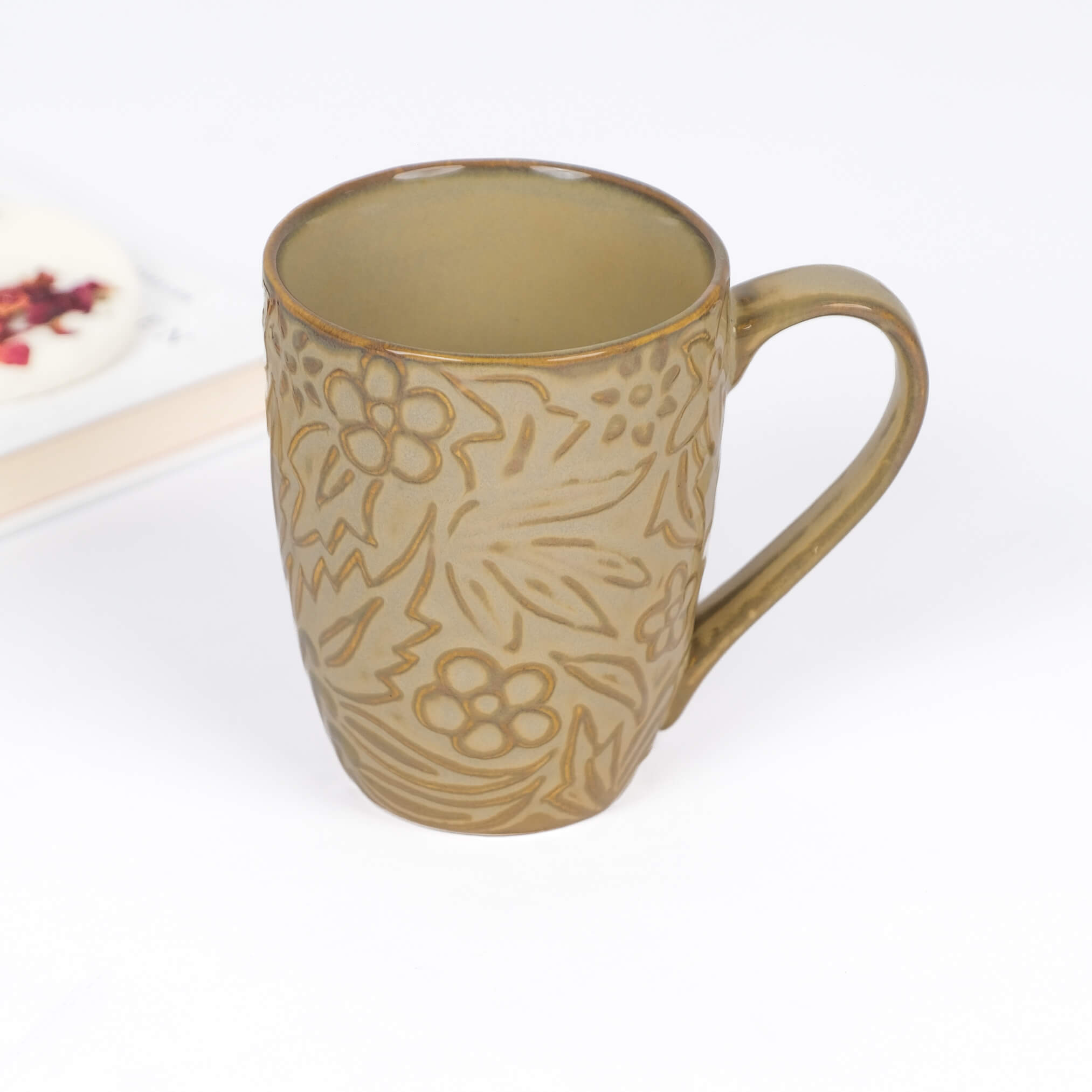 Embossed Porcelain Mug (Set of 2)