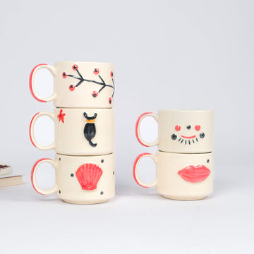 Stackable Ceramic Cup Set
