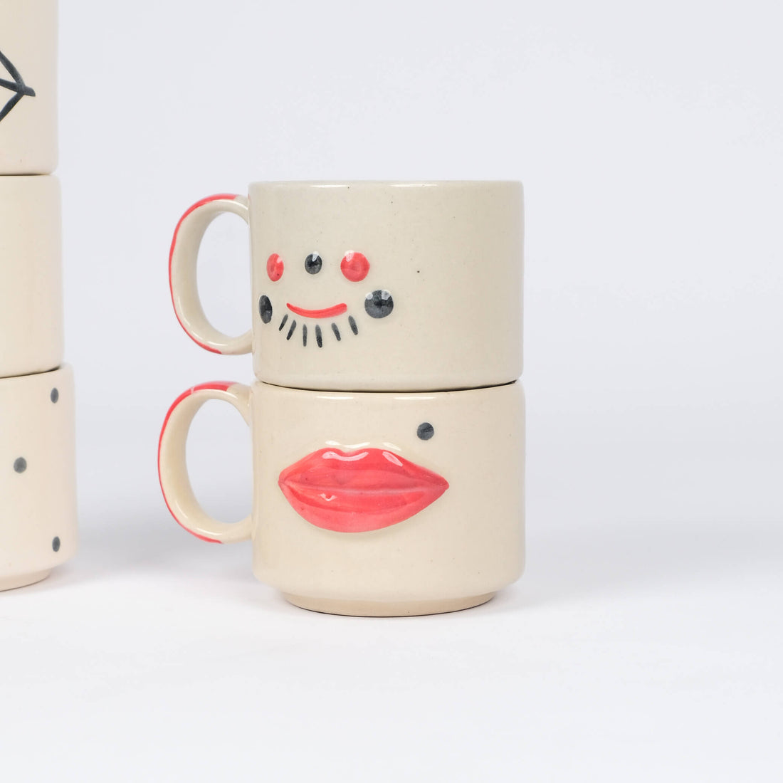 Stackable Ceramic Cup Set