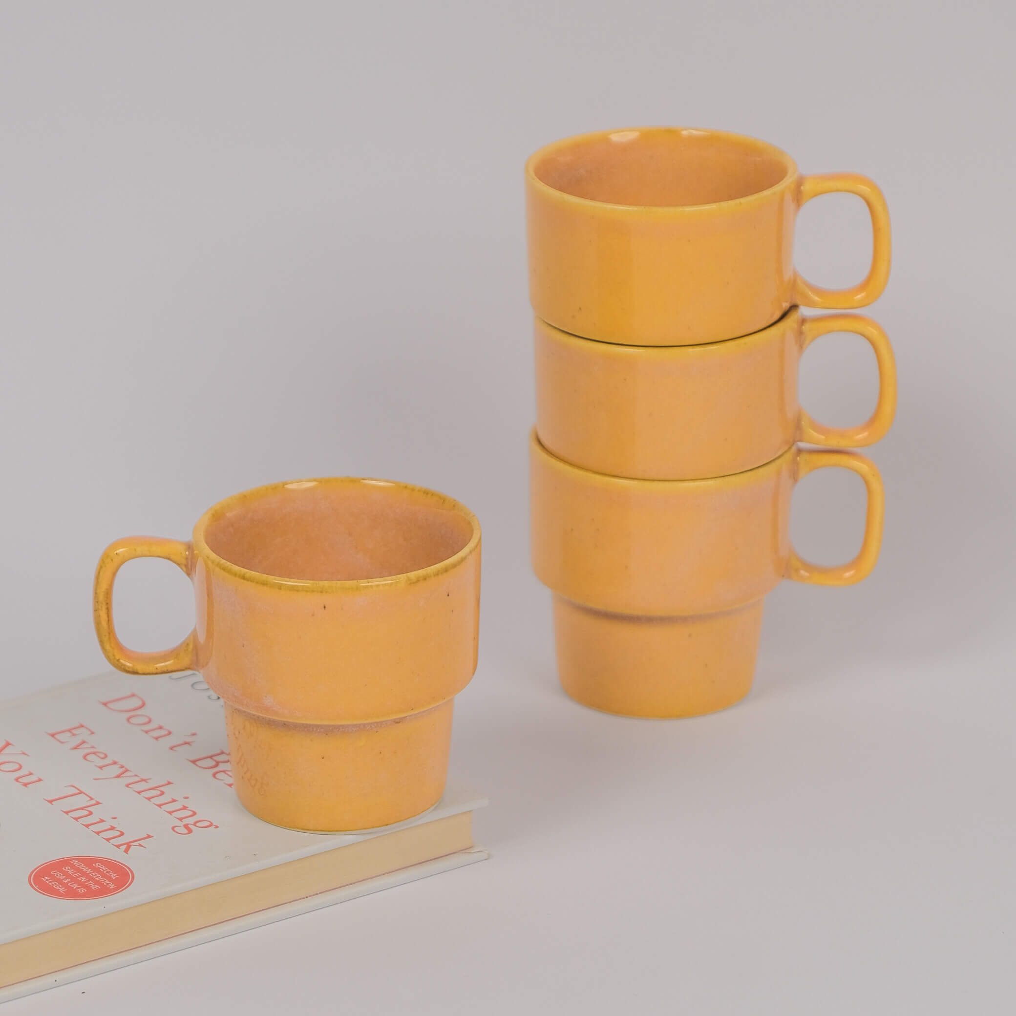 Everyday Stackable Porcelain Cups