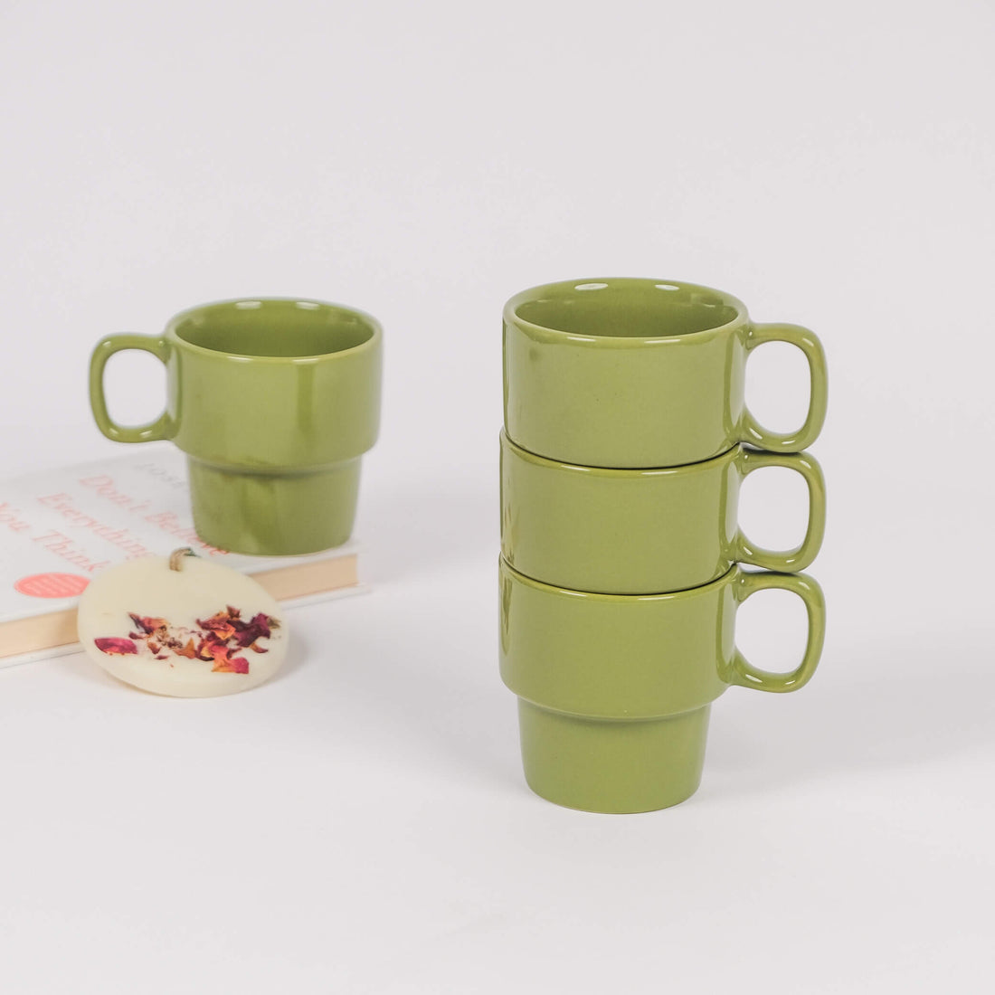 Everyday Stackable Porcelain Cups