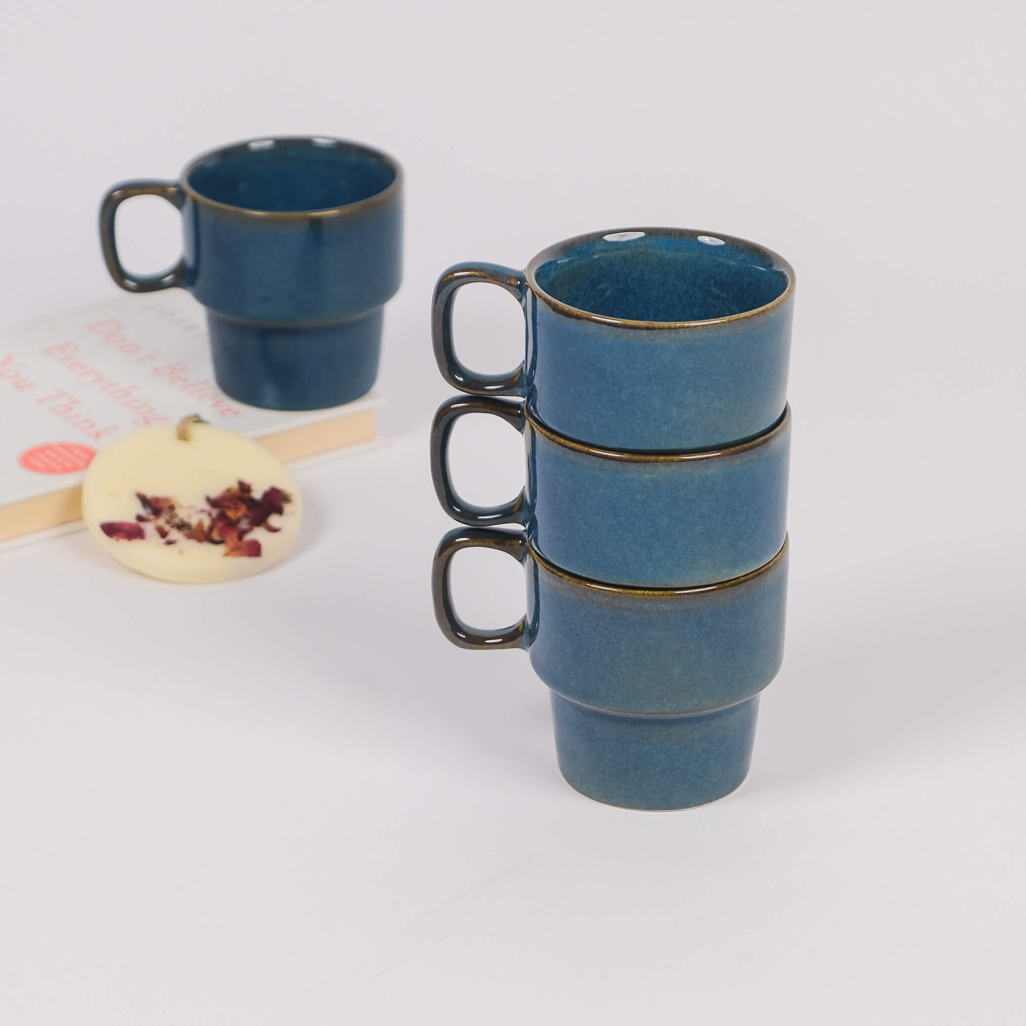 Everyday Stackable Porcelain Cups