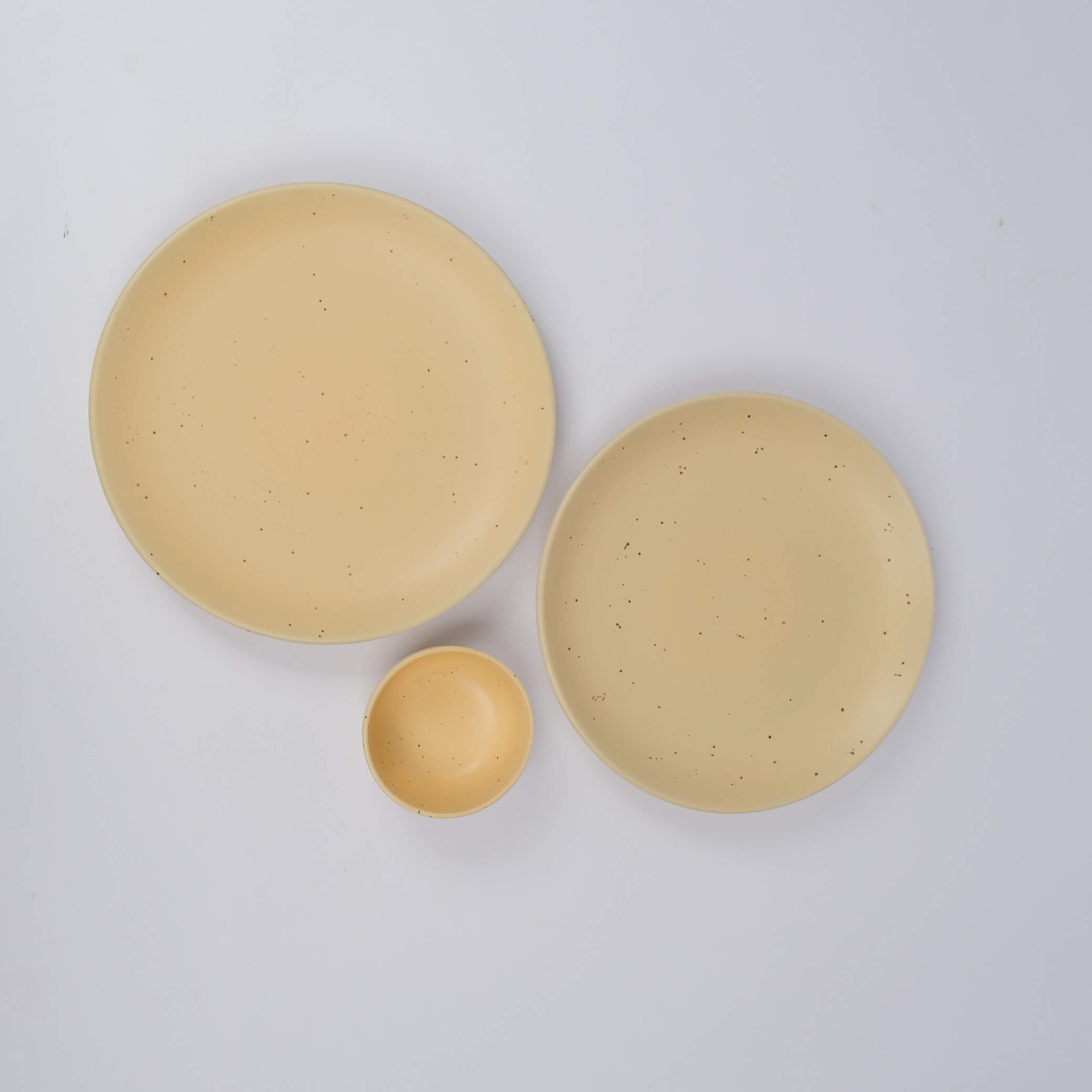 Sunburst Matte Dinner Set (4 piece) | 2 Plates & 2 Dal bowls