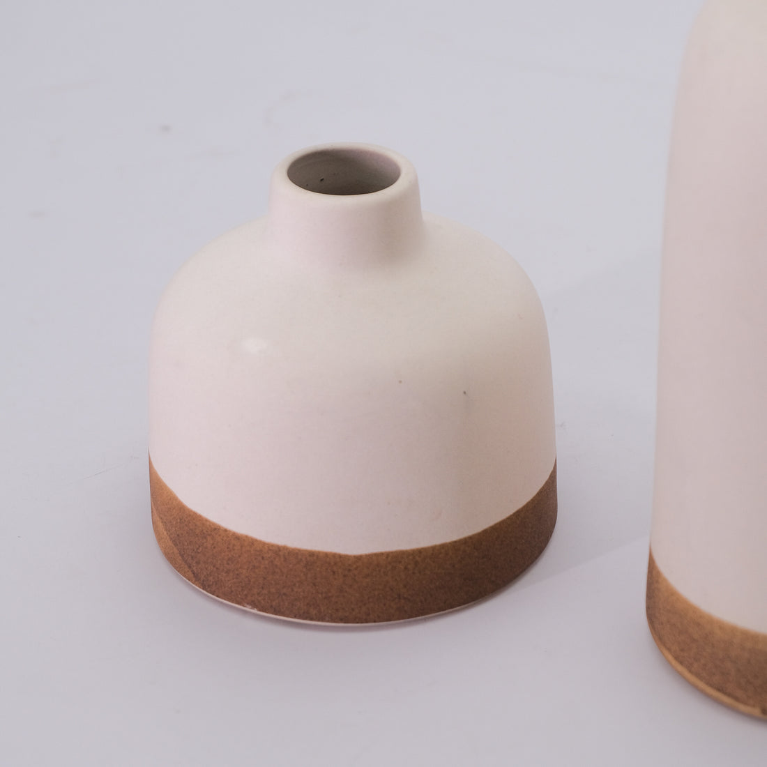 White Earthbound Duo Vases