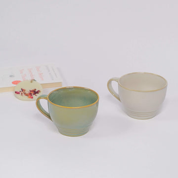 Wide Comfort Porcelain Mug (Multi-Use Breakfast Mug)